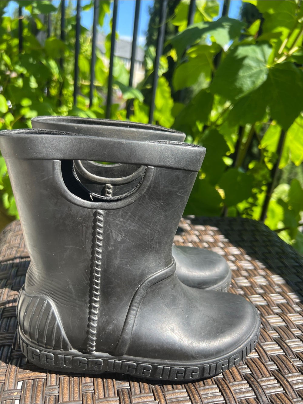 UGG Black Kids' Pull-On Rain Boots